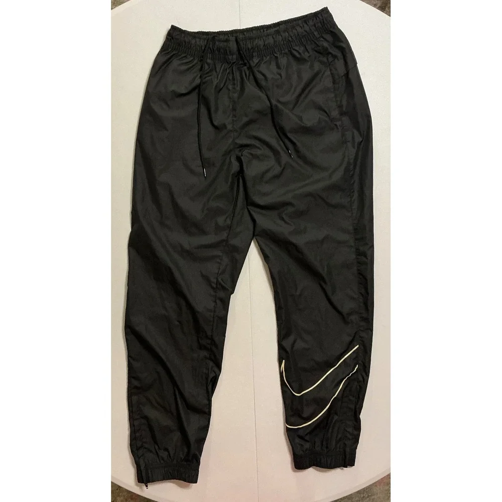 VTG Y2K‎ Nike SB Black Track Pants Joggers Swoosh Logo Black Athletic Skate S
